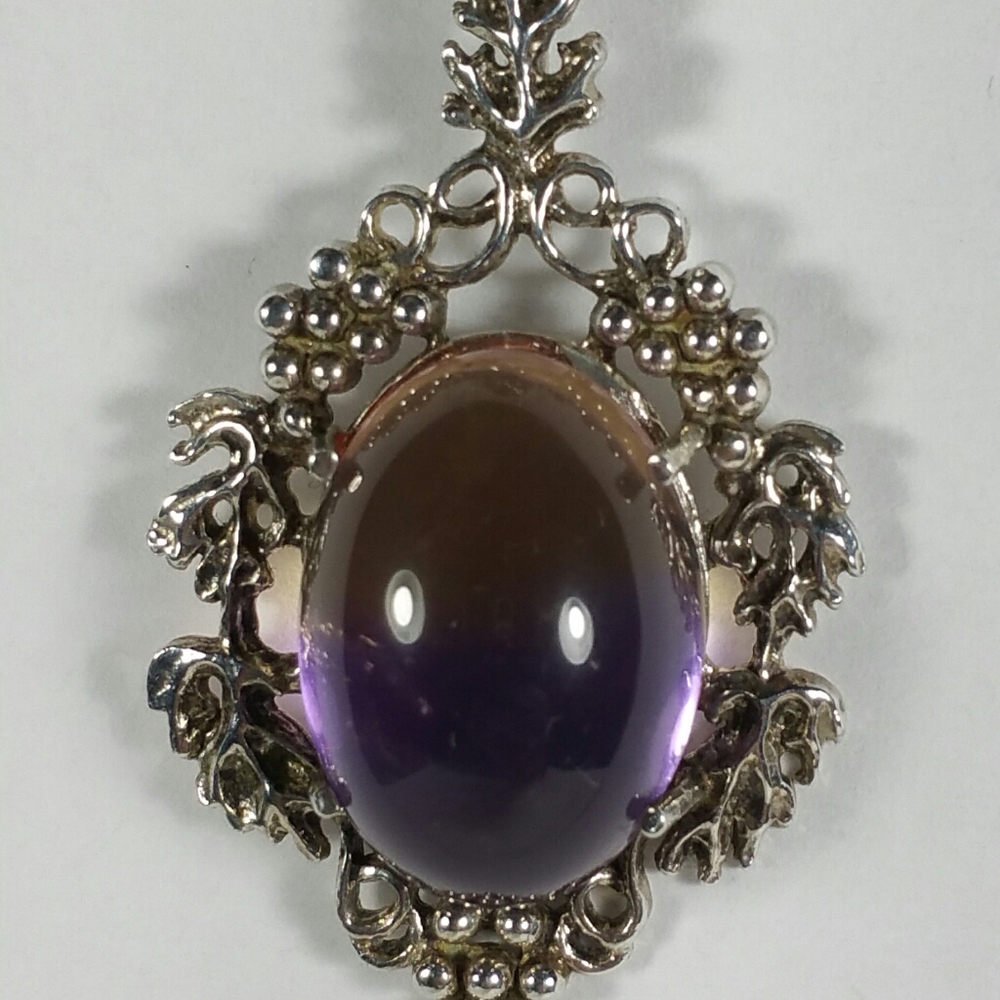 DESIGNER RBN AMETRINE STERLING SILVER NECKLACE